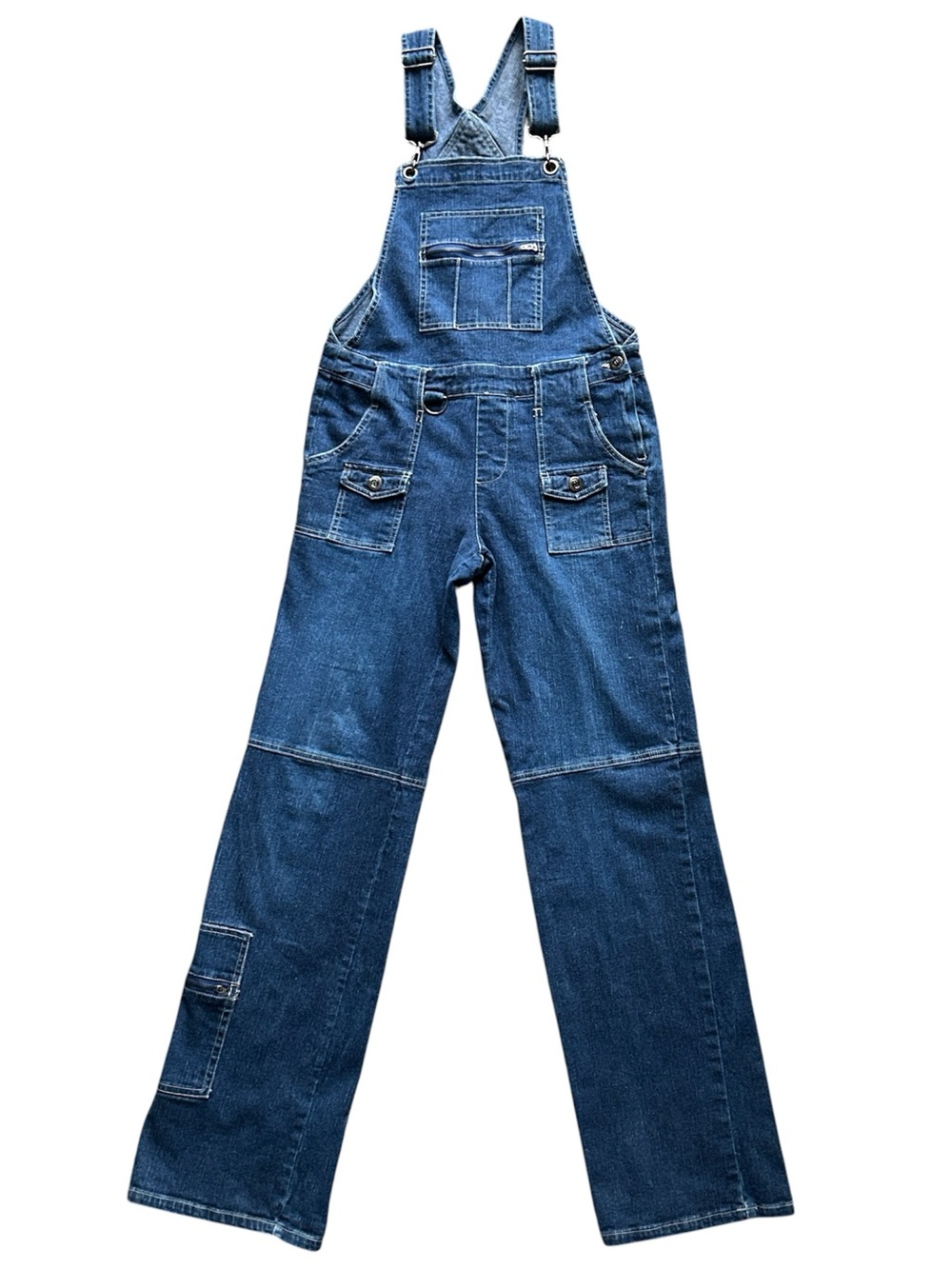 Y2K “Jypsy Jeans” Medium Wash Cargo Style Denim Jean Overalls